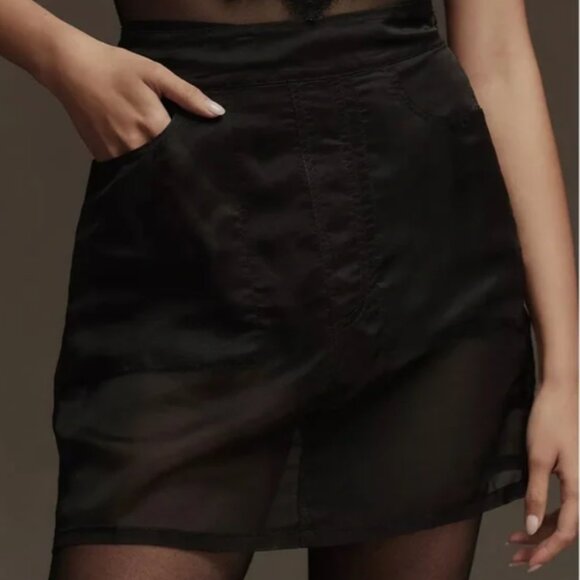 Brand New Pilcro Sheer Organza Mini Skirt - Picture 4 of 9